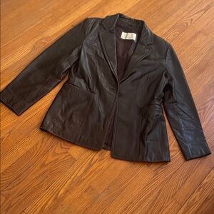 Women's brown Leather Jacket vintage Nine West